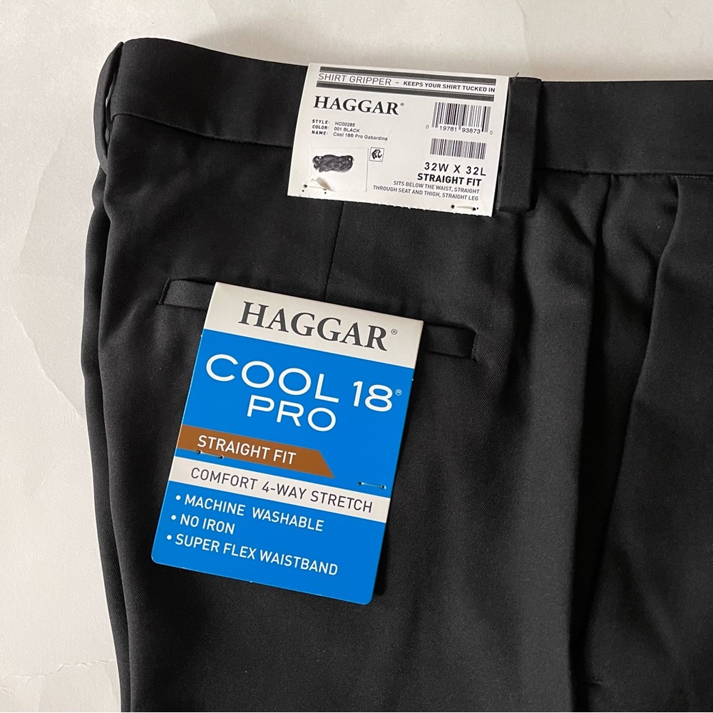 New with tags Haggar Cool 18 Pro Straight Fit Black Pants